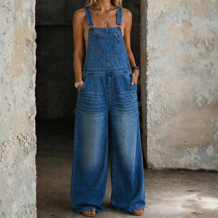 Harper – Elastic Waist Denim Jumpsuit