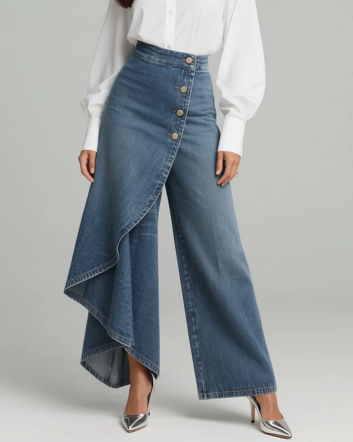 Amelia – Wrap Denim Pants