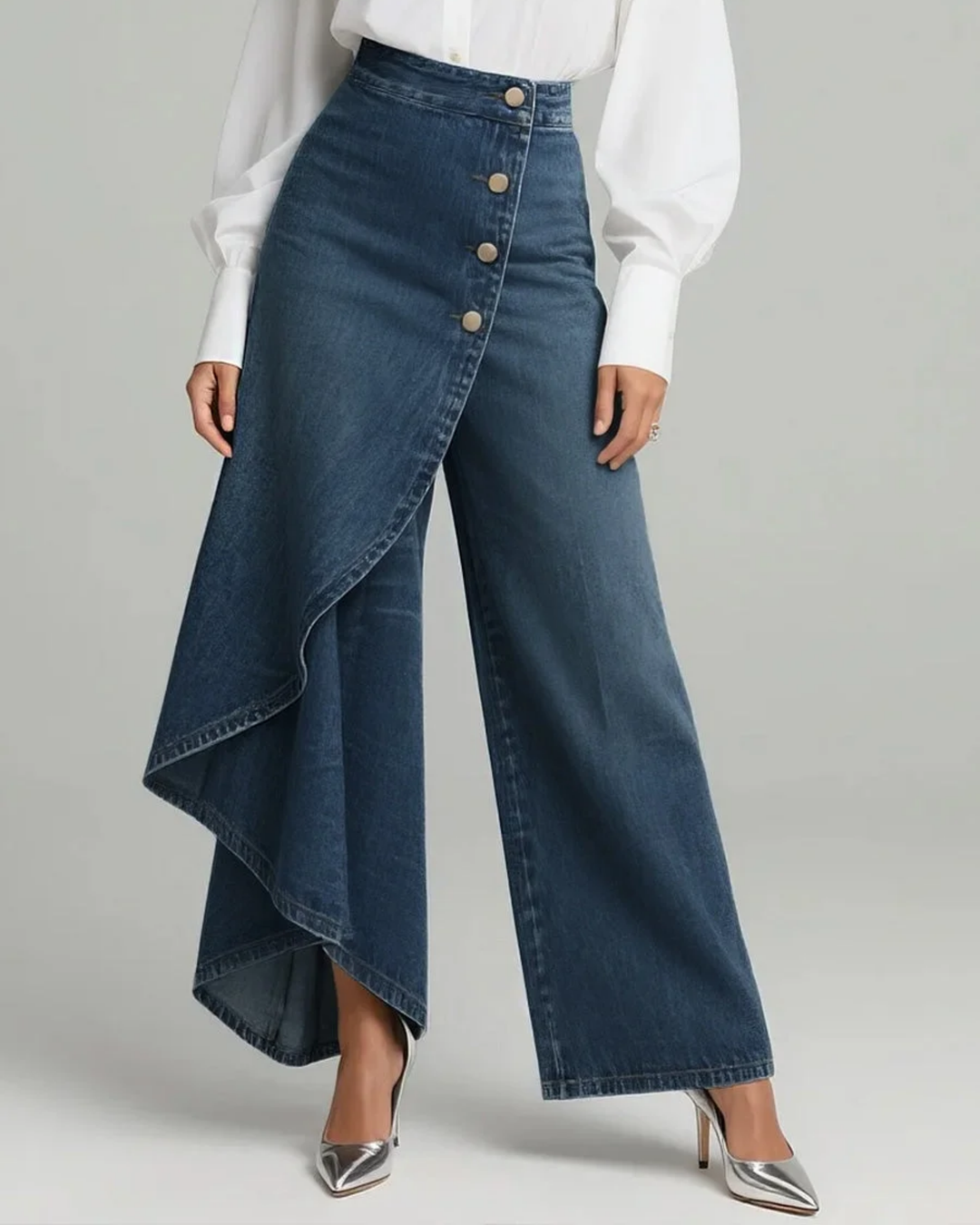 Amelia – Wrap Denim Pants