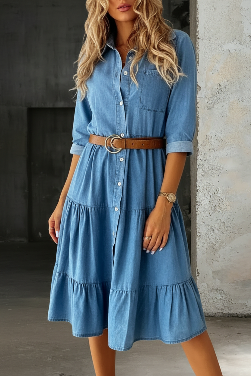 Barbara – Casual Elegant Denim Dress