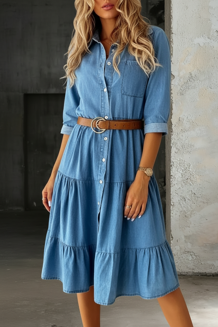 Barbara – Casual Elegant Denim Dress