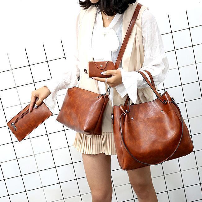 Sutton | Women Stylish Retro 4-Piece Bag Set