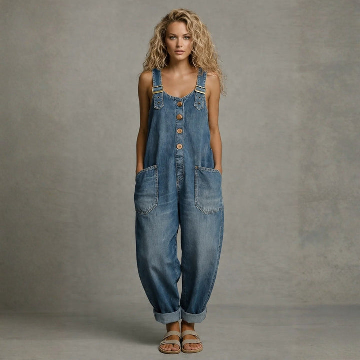 Lejla – Stylish Denim Jumpsuit With Pockets