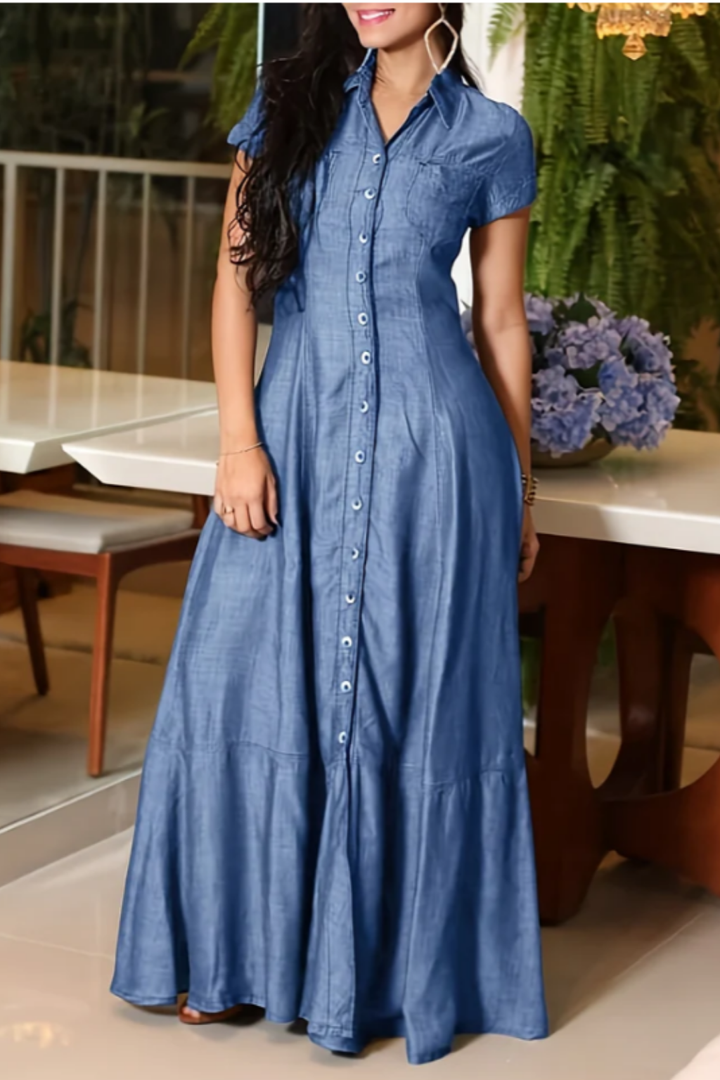 Eliza – Long Denim Dress