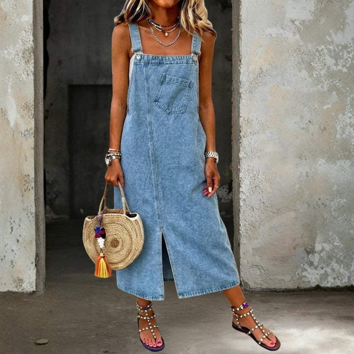 Susan – Casual Denim Jumper Dress