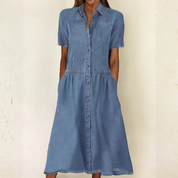 Carol – Short Sleeve Denim Dress