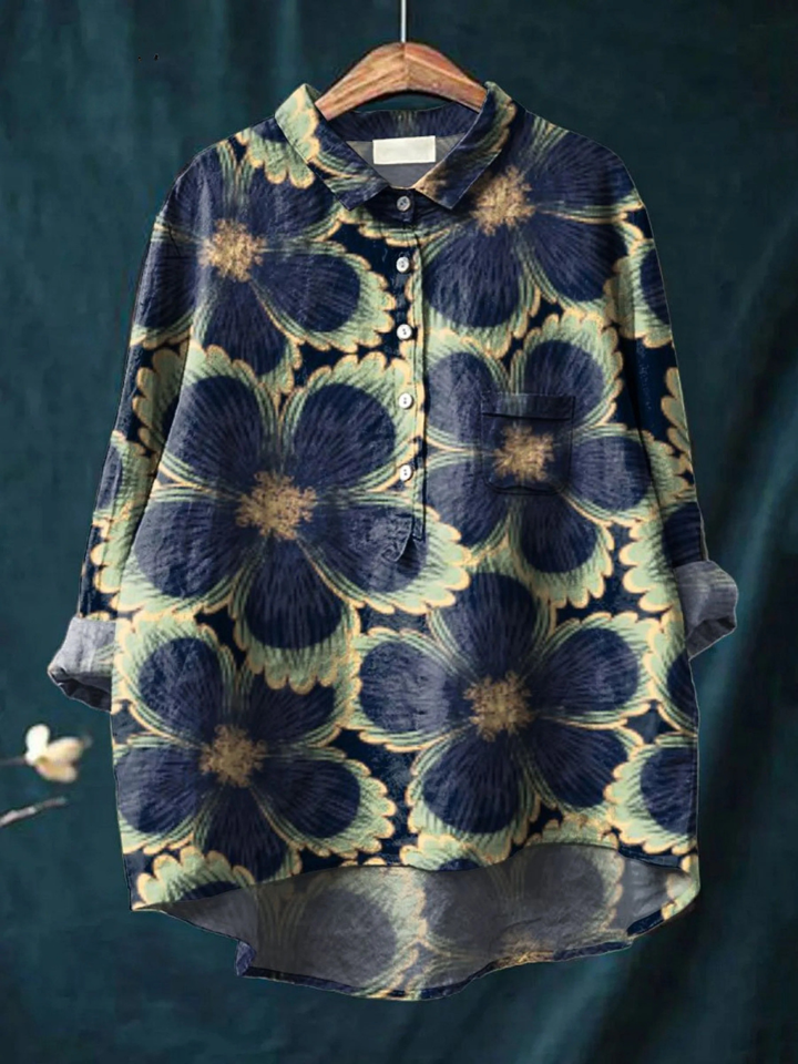 Nieves | Camicia Casual Vintage Floreale per Donne