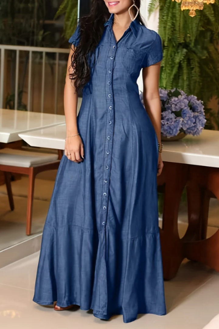 Eliza – Long Denim Dress