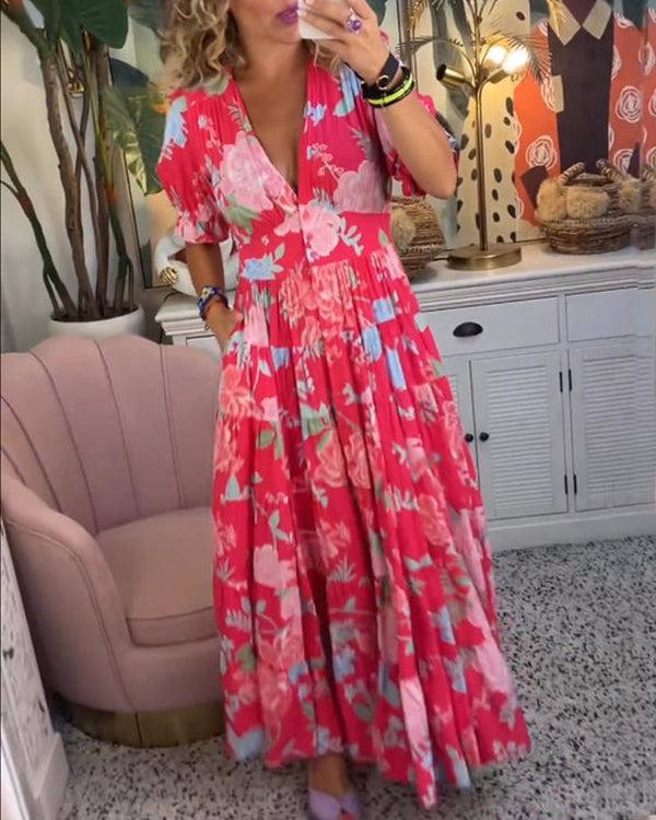Coralina - Vibrant Floral Dress