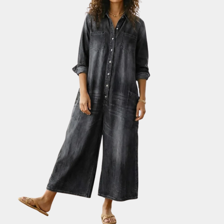 Monica – Denim Cotton Jumpsuit
