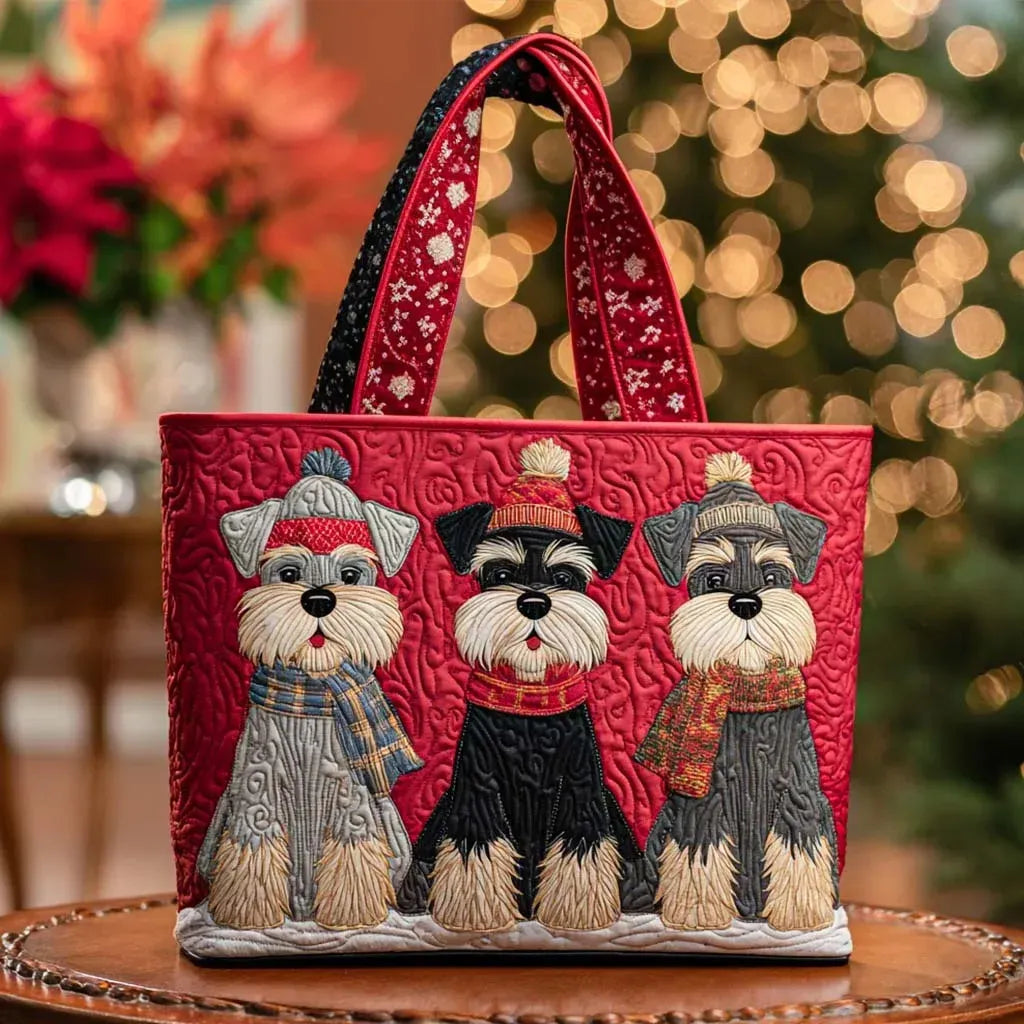 Handmade Bag | Trio of Schnauzers