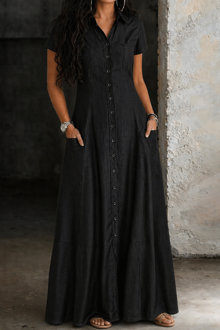 Eliza – Long Denim Dress