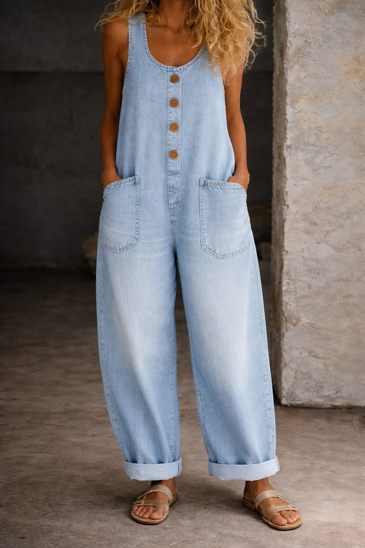 Saylor – Vintage Washed Denim Overalls
