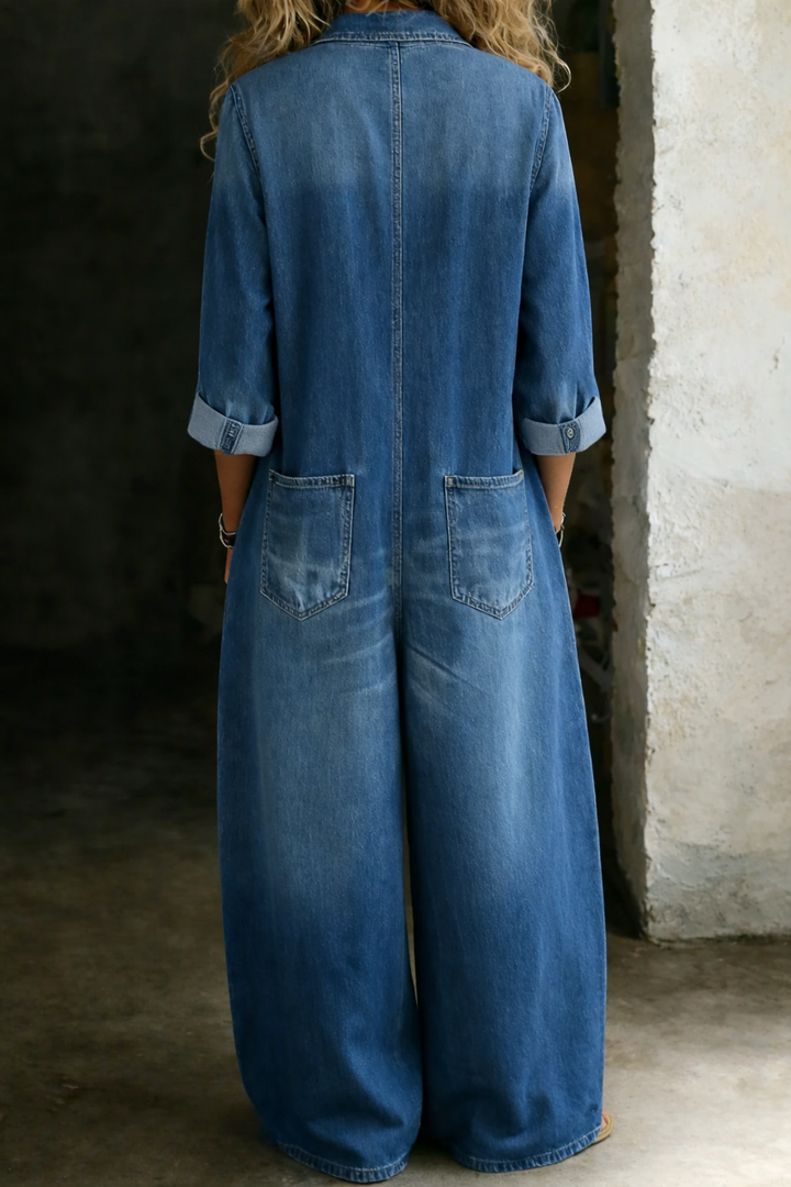 Patricia – Comfortable Casual Denim Jumpsuit