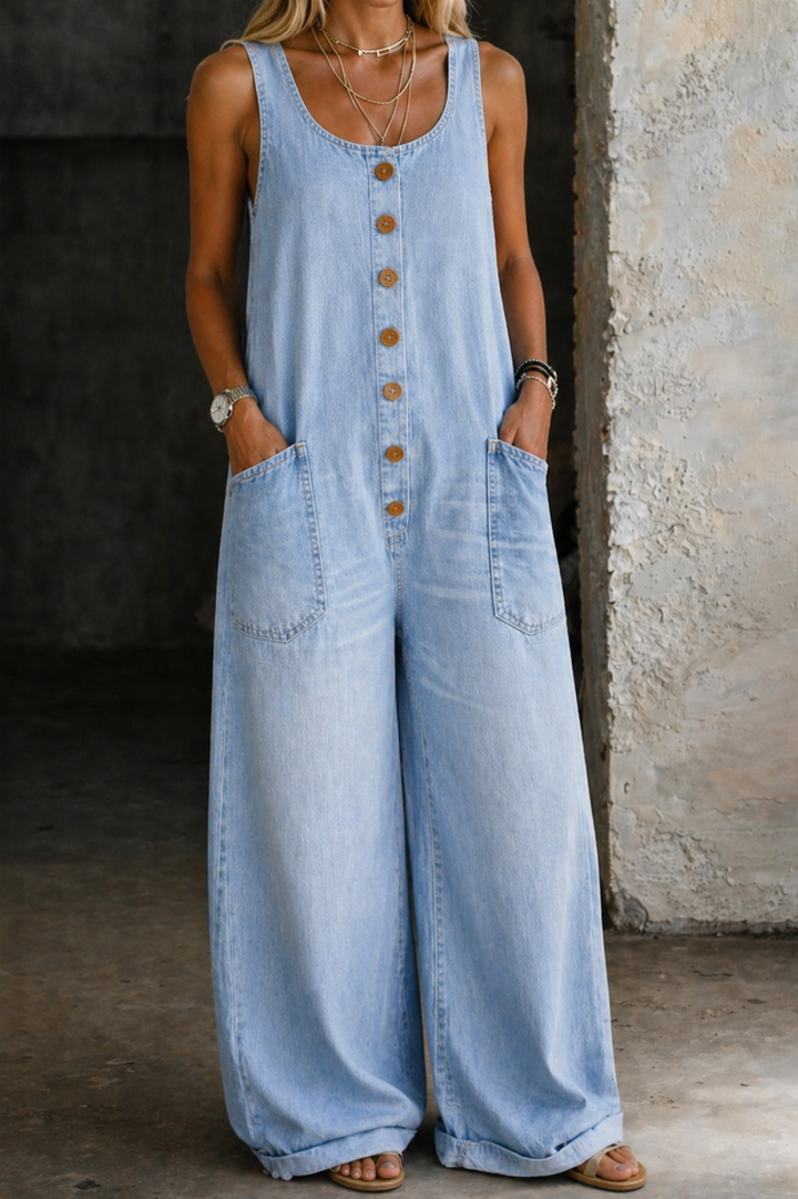 Saylor – Vintage Washed Denim Overalls