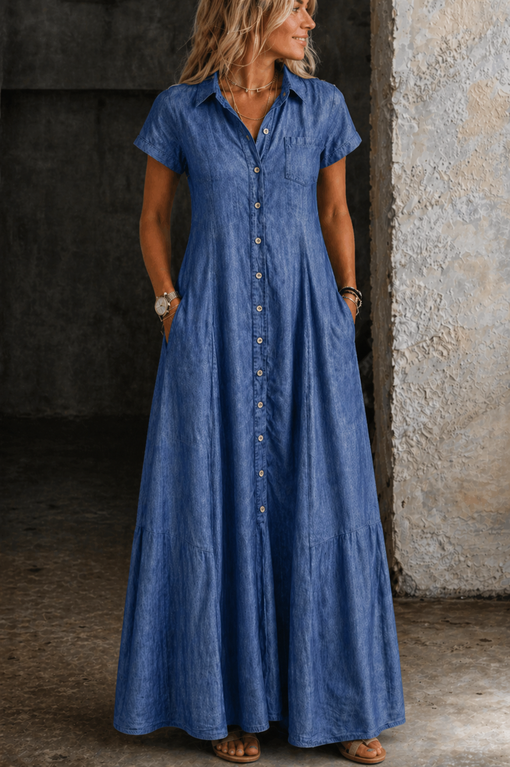 Eliza – Long Denim Dress