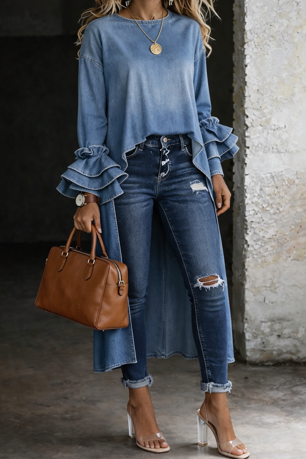 Vanessa – Casual Denim Blouse