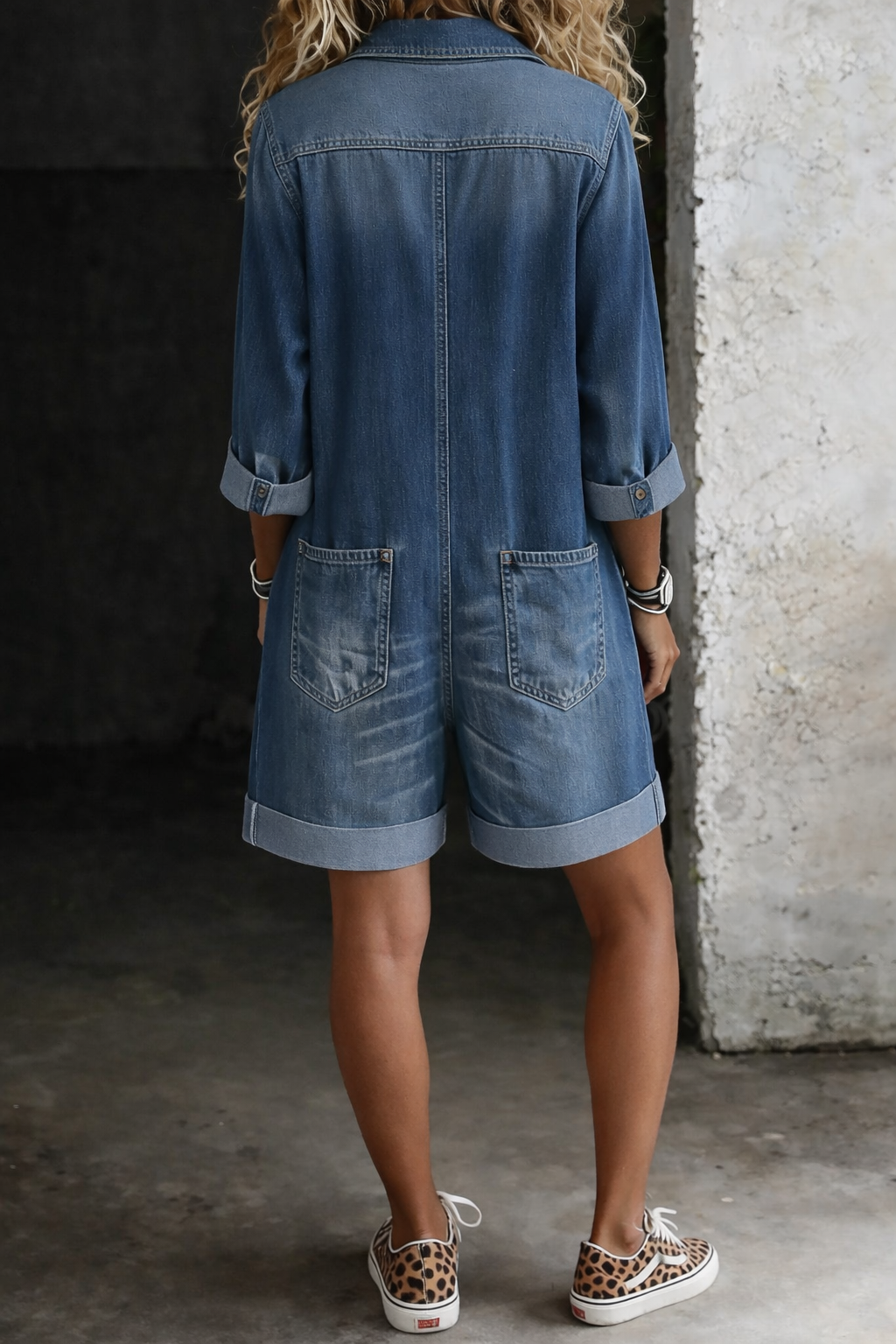 Nora – Casual Denim Romper