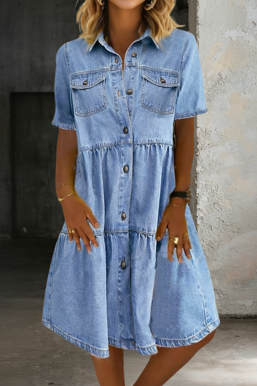 Sophia – Casual Elegant Denim Dress