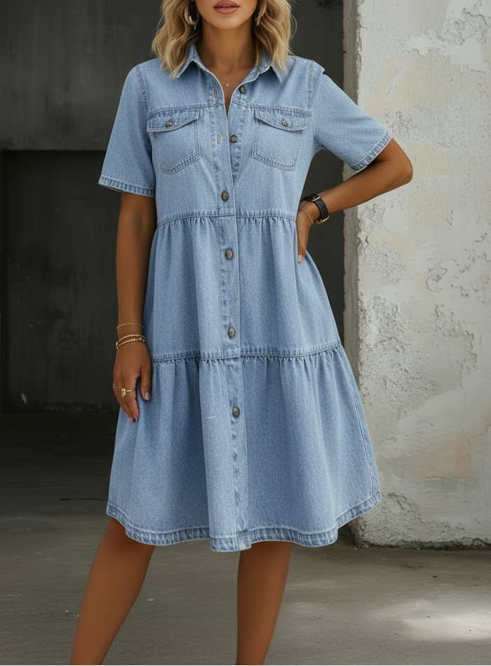 Sophia – Casual Elegant Denim Dress