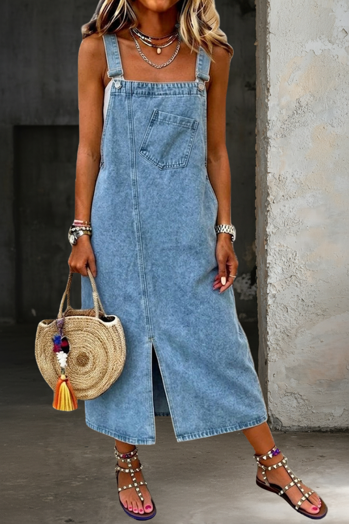 Susan – Casual Denim Jumper Dress