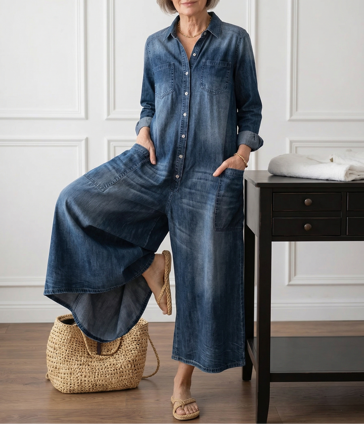 Monica – Denim Cotton Jumpsuit