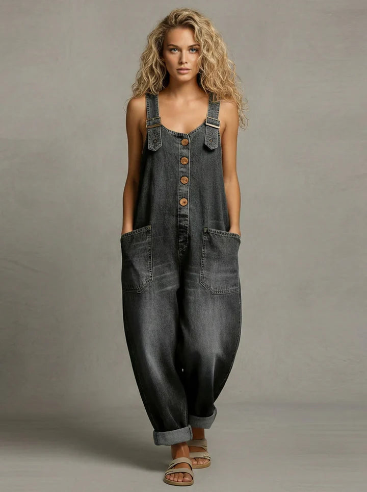Lejla – Stylish Denim Jumpsuit With Pockets