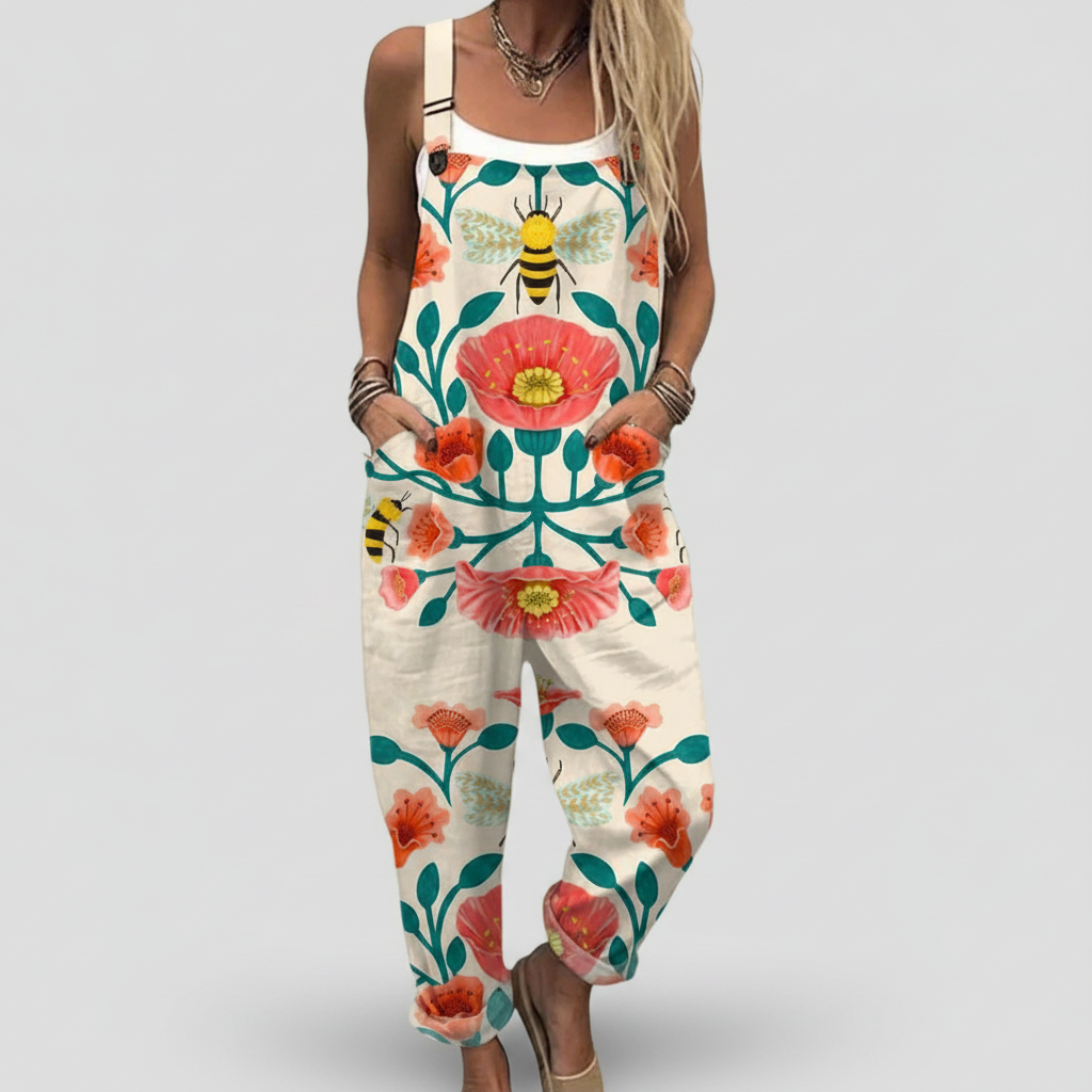 Léonie | Cotton Floral Overalls