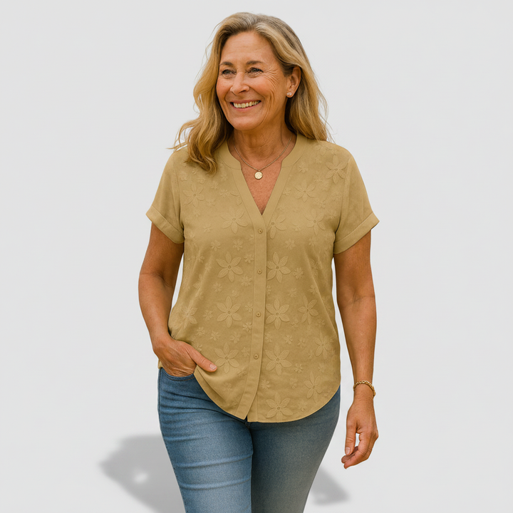 Apolline | Cotton-Linen Comfort Top