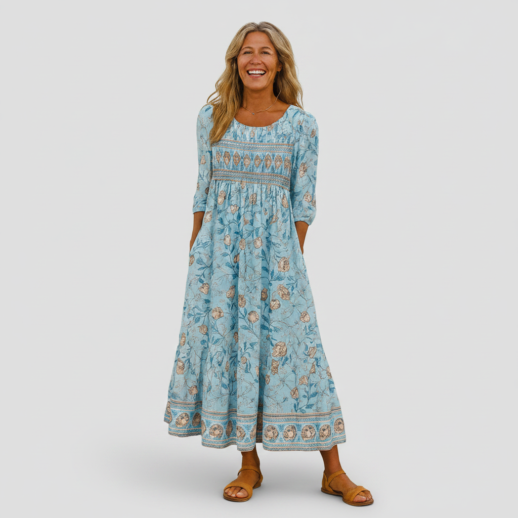 Blanche | Navy Midi Dress