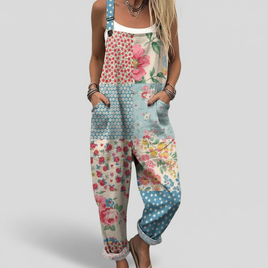 Éloise | Vintage Floral Jumpsuit
