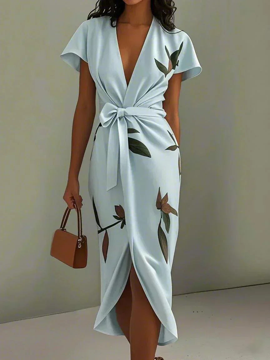 Tess - Elegant Wrap Midi Dress
