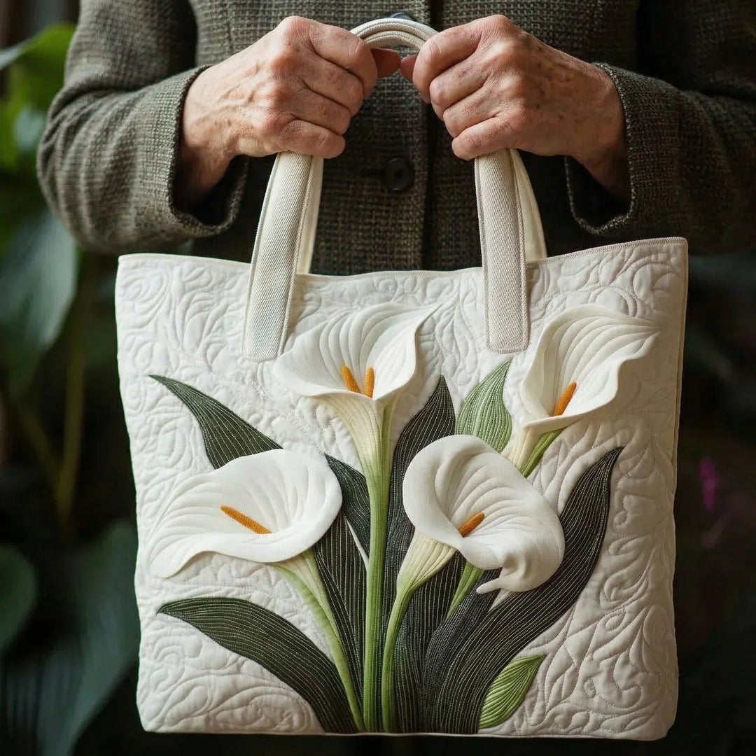 Handmade Bag | White Calla Lilies