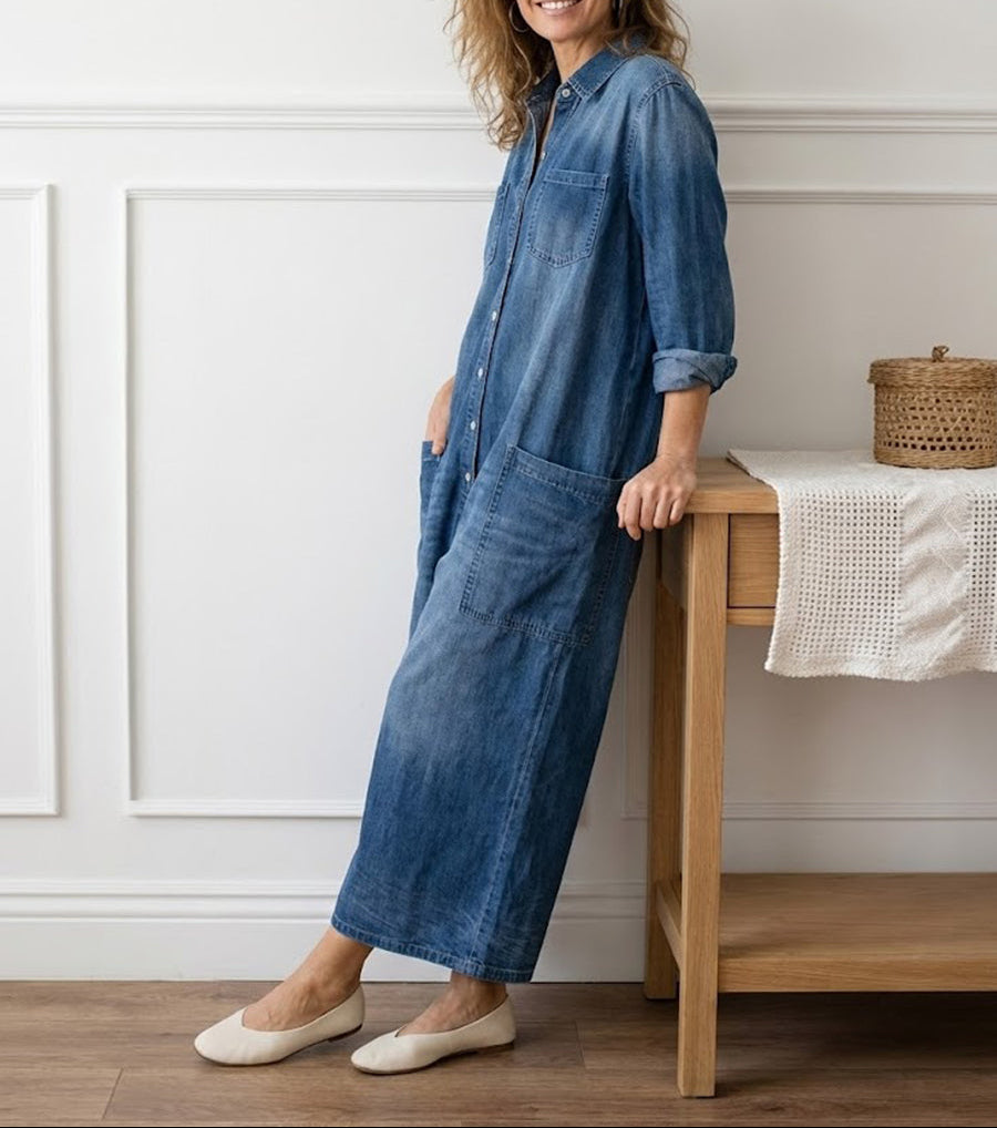 Monica – Denim Cotton Jumpsuit