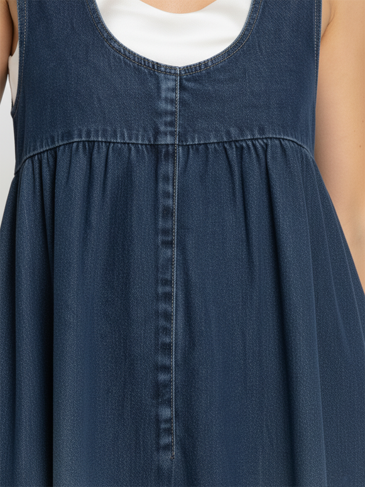 Ivy – Vintage Denim Maxi Dress