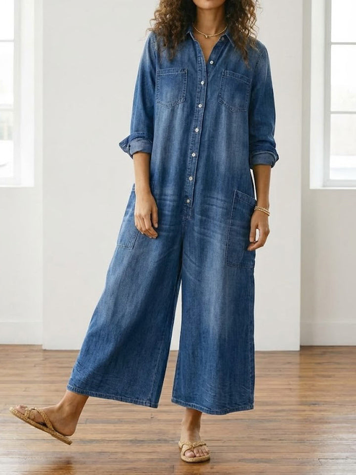 Monica – Denim Cotton Jumpsuit
