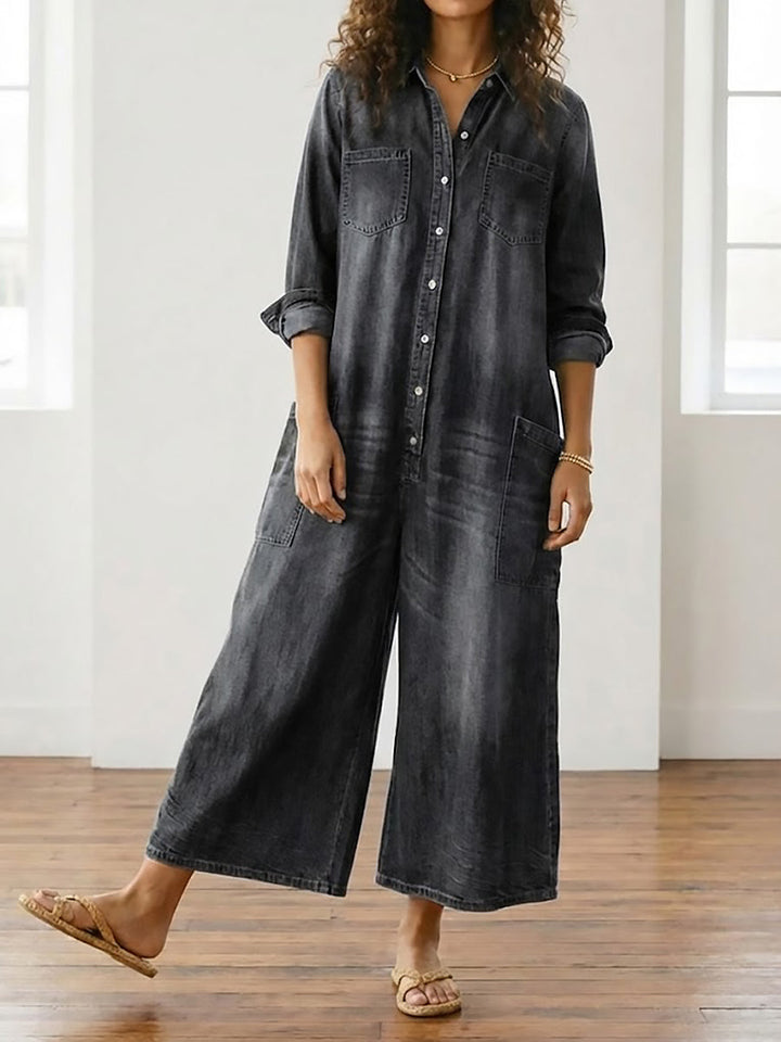 Monica – Denim Cotton Jumpsuit