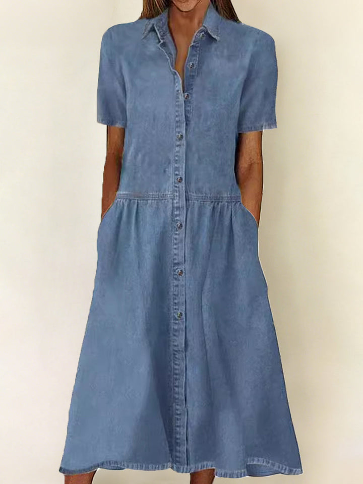 Carol – Short Sleeve Denim Dress