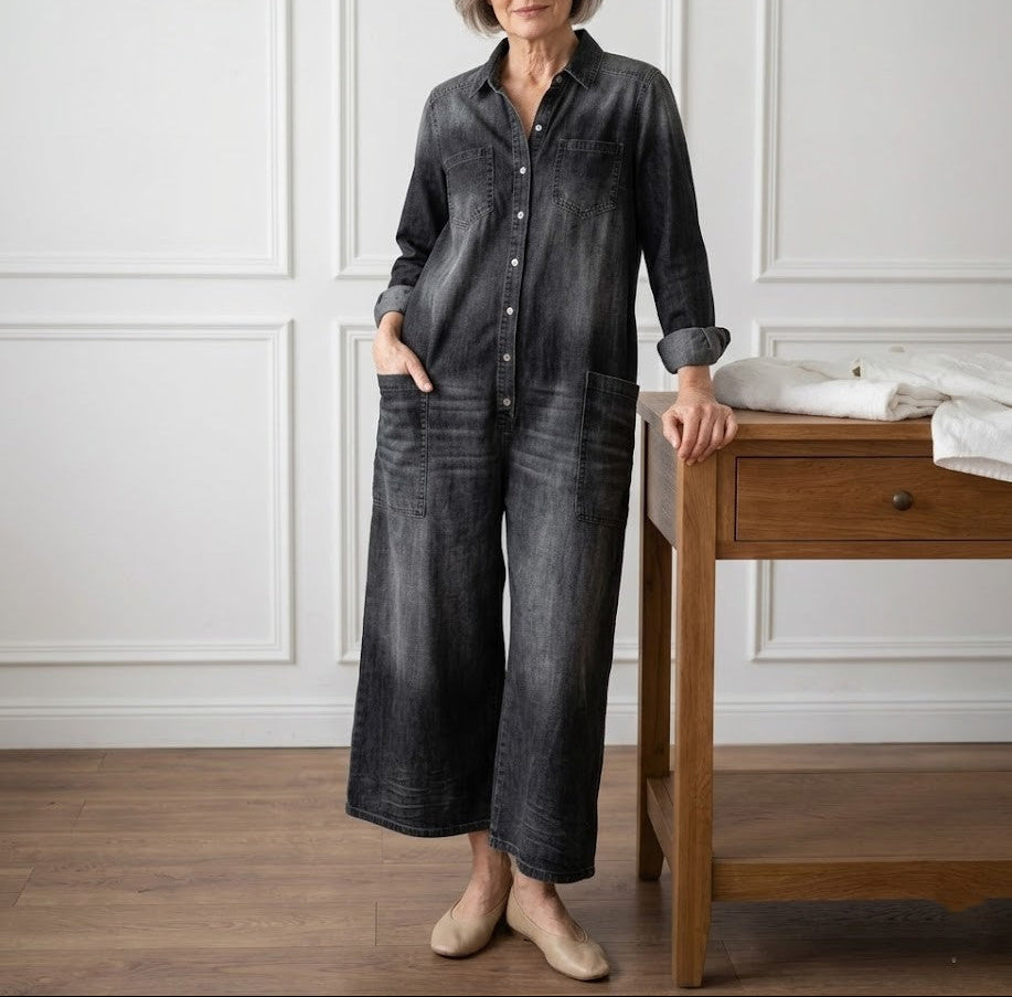Monica – Denim Cotton Jumpsuit