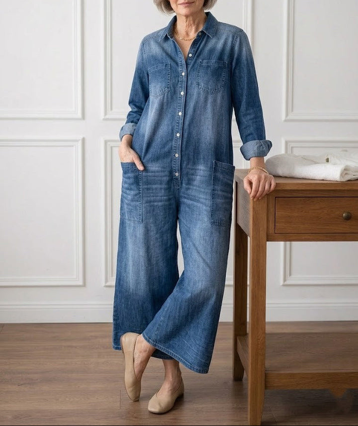 Monica – Denim Cotton Jumpsuit